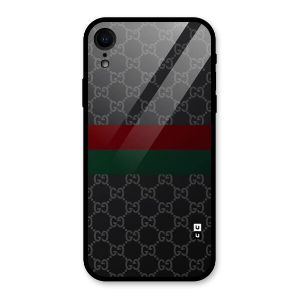 Royal Stripes Design Glass Back Case for XR