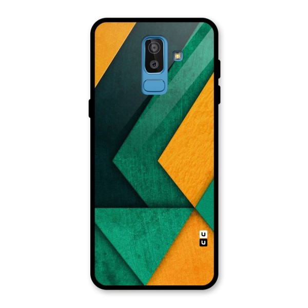 Rugged Abstract Stripes Glass Back Case for Galaxy J8