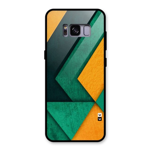 Rugged Abstract Stripes Glass Back Case for Galaxy S8