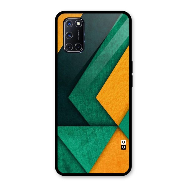 Rugged Abstract Stripes Glass Back Case for Oppo A52