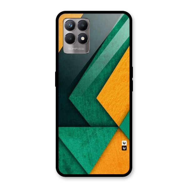 Rugged Abstract Stripes Glass Back Case for Realme 8i