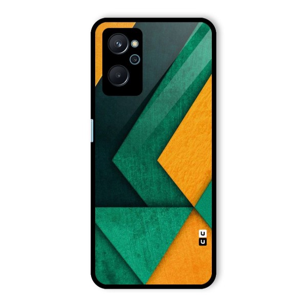 Rugged Abstract Stripes Glass Back Case for Realme 9i