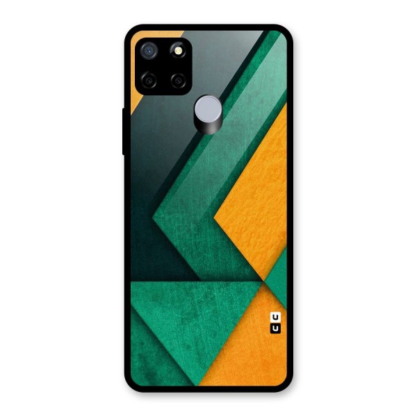 Rugged Abstract Stripes Glass Back Case for Realme C12