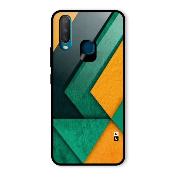 Rugged Abstract Stripes Glass Back Case for Vivo Y12