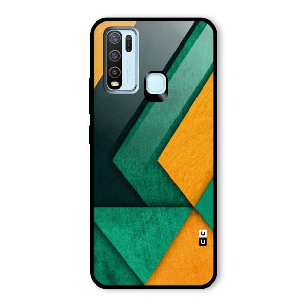 Rugged Abstract Stripes Glass Back Case for Vivo Y30