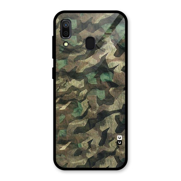 Rugged Army Glass Back Case for Galaxy A30