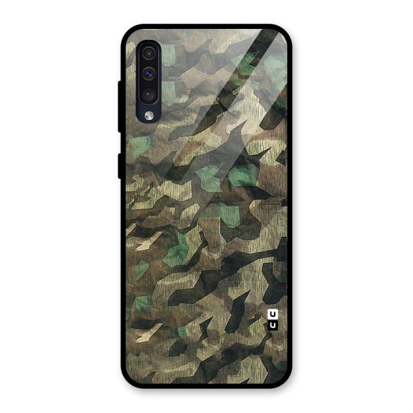 Rugged Army Glass Back Case for Galaxy A50