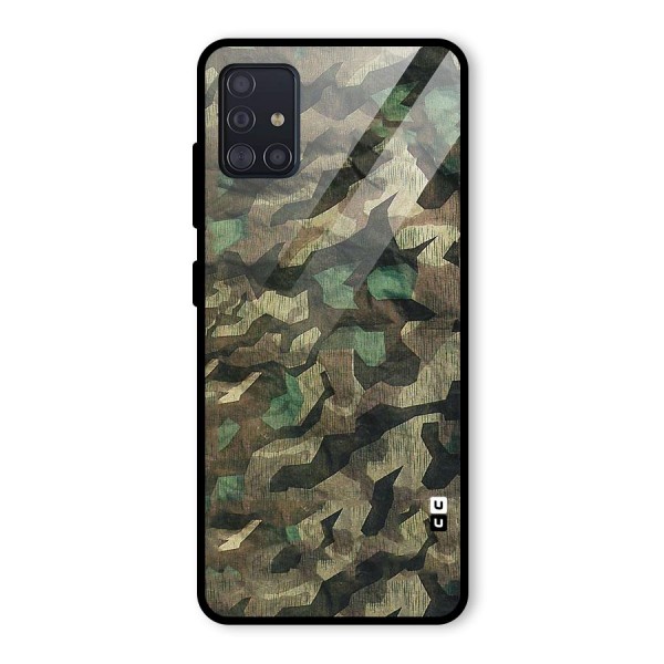 Rugged Army Glass Back Case for Galaxy A51