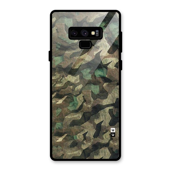 Rugged Army Glass Back Case for Galaxy Note 9