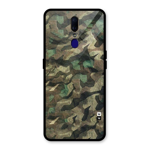 Rugged Army Glass Back Case for Oppo F11