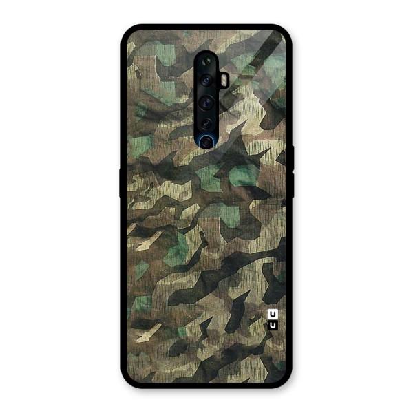 Rugged Army Glass Back Case for Oppo Reno2 Z