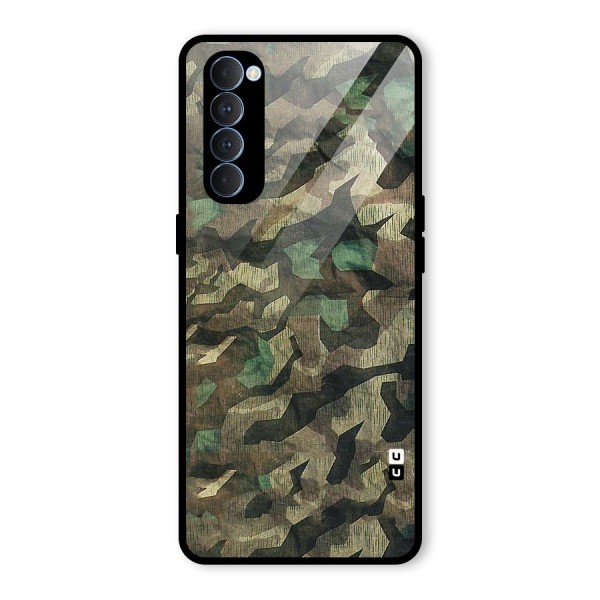 Rugged Army Glass Back Case for Oppo Reno4 Pro