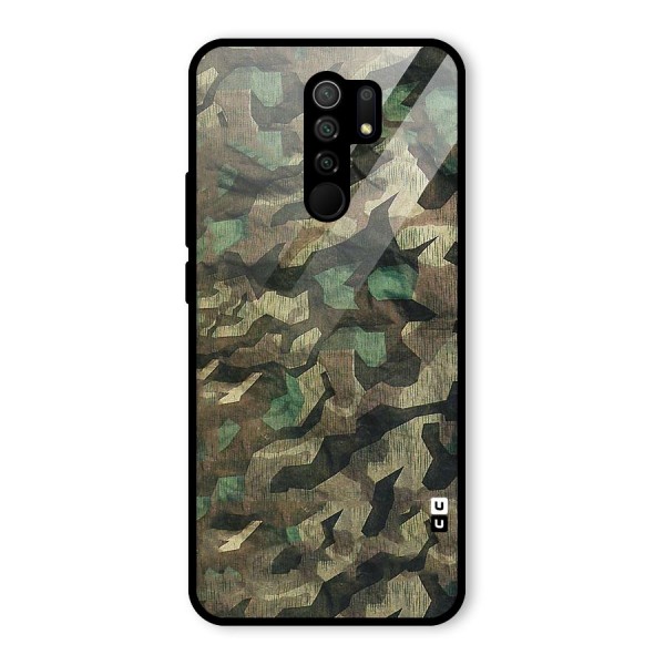 Rugged Army Glass Back Case for Redmi 9 Prime