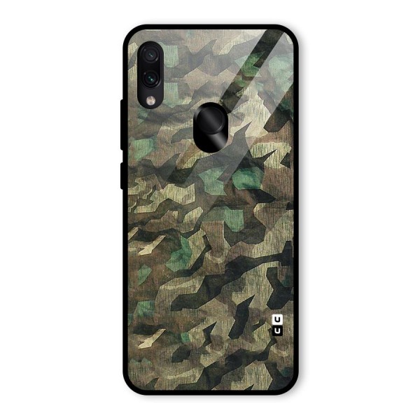 Rugged Army Glass Back Case for Redmi Note 7S