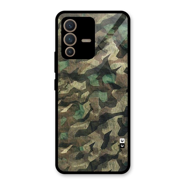 Rugged Army Glass Back Case for Vivo V23 5G