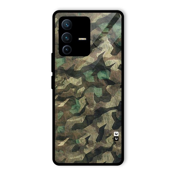 Rugged Army Glass Back Case for Vivo V23 Pro