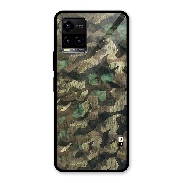 Rugged Army Glass Back Case for Vivo Y21G