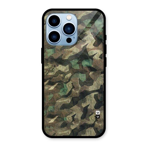 Rugged Army Glass Back Case for iPhone 13 Pro