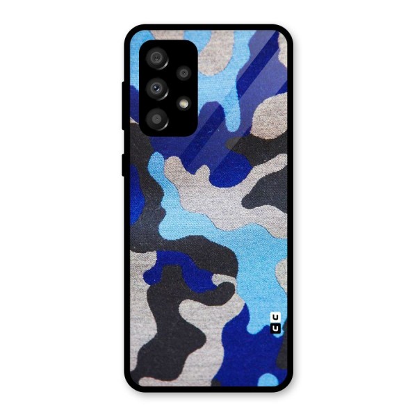 Rugged Camouflage Glass Back Case for Galaxy A32