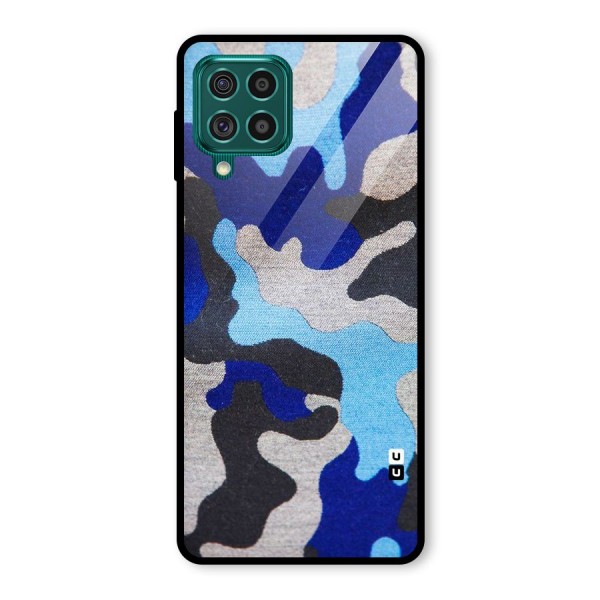 Rugged Camouflage Glass Back Case for Galaxy F62