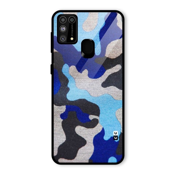 Rugged Camouflage Glass Back Case for Galaxy M31