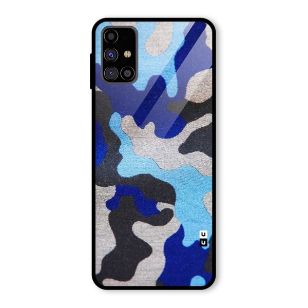 Rugged Camouflage Glass Back Case for Galaxy M31s