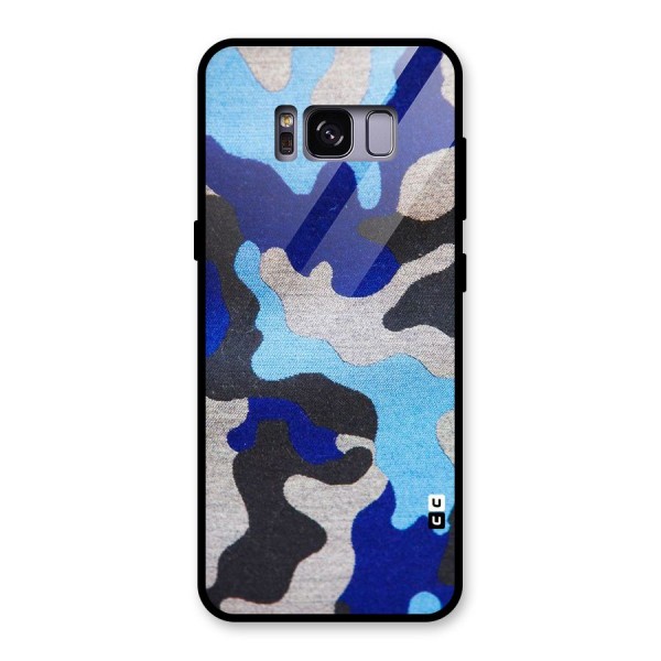 Rugged Camouflage Glass Back Case for Galaxy S8