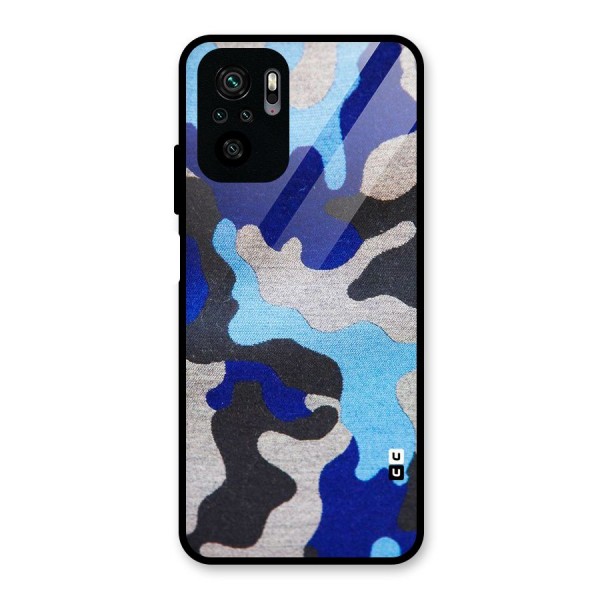 Rugged Camouflage Glass Back Case for Redmi Note 10