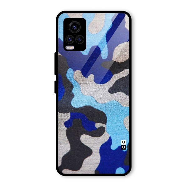 Rugged Camouflage Glass Back Case for Vivo V20