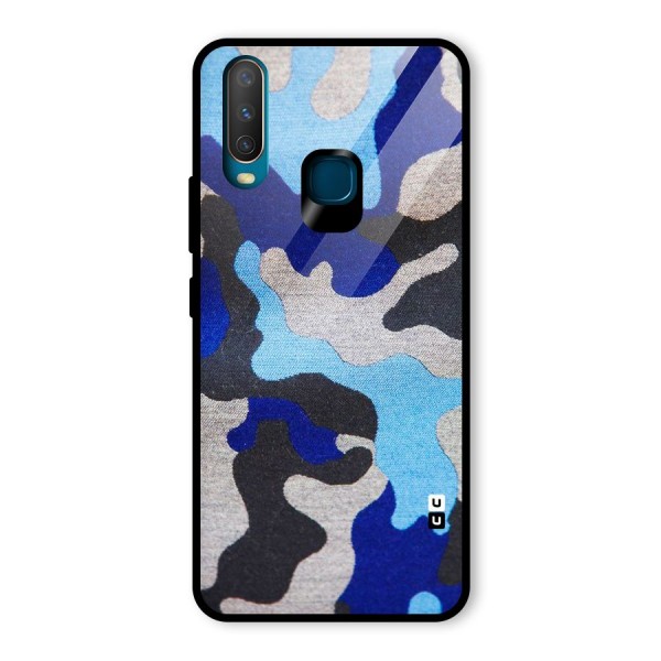 Rugged Camouflage Glass Back Case for Vivo Y17