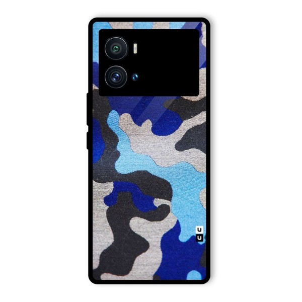 Rugged Camouflage Glass Back Case for Vivo iQOO 9 Pro