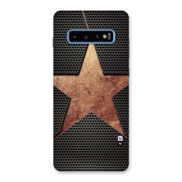 Rugged Gold Star Back Case for Galaxy S10 Plus