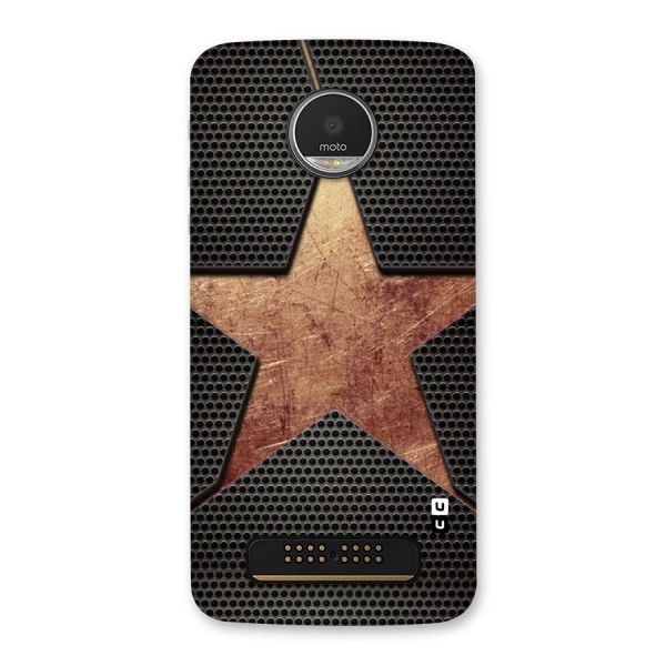 Rugged Gold Star Back Case for Moto Z Play