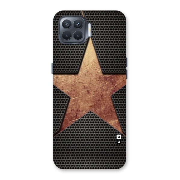 Rugged Gold Star Back Case for Oppo F17 Pro