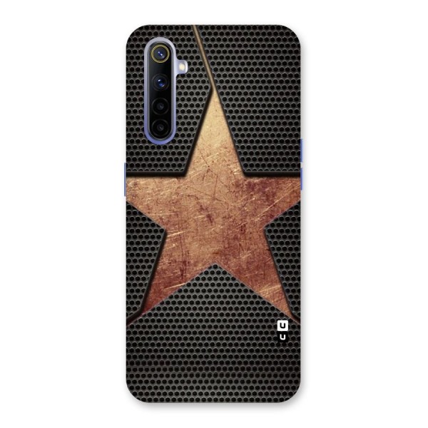 Rugged Gold Star Back Case for Realme 6