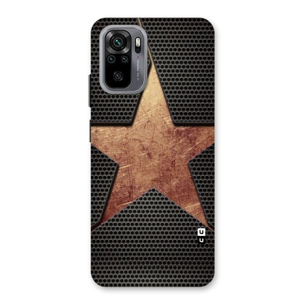 Rugged Gold Star Back Case for Redmi Note 10