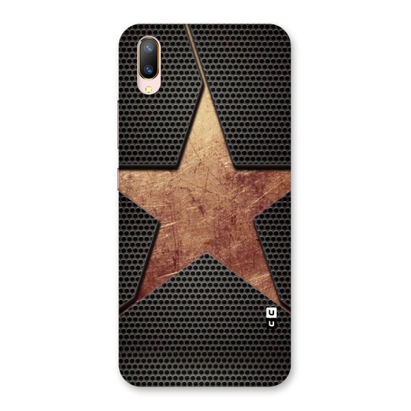 Rugged Gold Star Back Case for Vivo V11 Pro