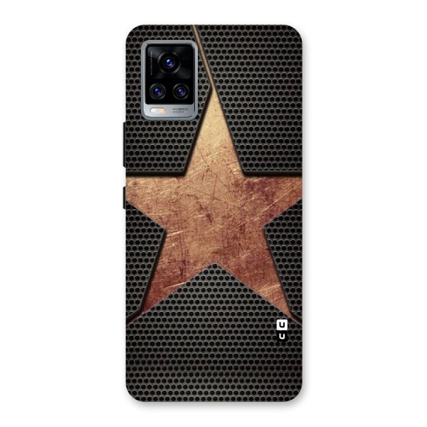 Rugged Gold Star Back Case for Vivo V20 Pro