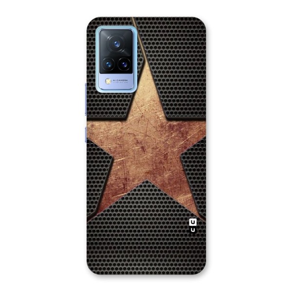 Rugged Gold Star Back Case for Vivo V21 5G