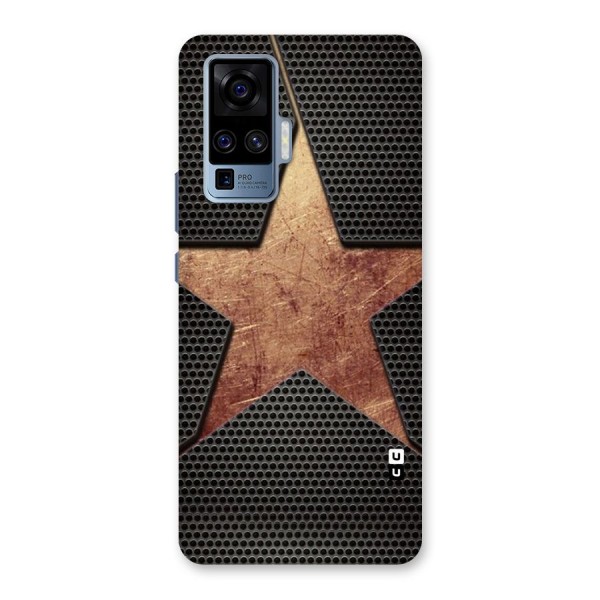 Rugged Gold Star Back Case for Vivo X50 Pro