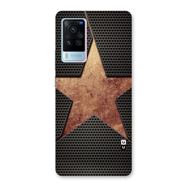 Rugged Gold Star Back Case for Vivo X60 Pro