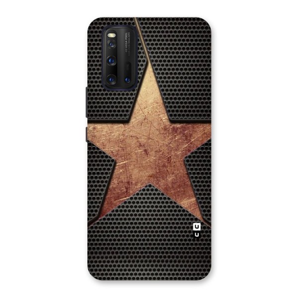 Rugged Gold Star Back Case for Vivo iQOO 3