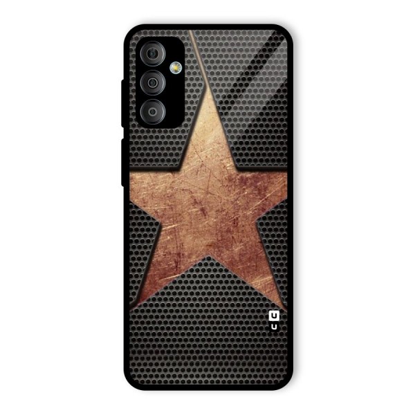 Rugged Gold Star Glass Back Case for Galaxy F23