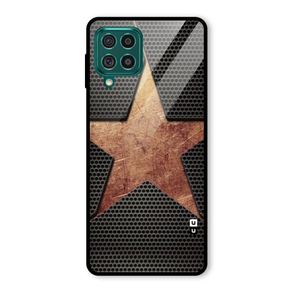 Rugged Gold Star Glass Back Case for Galaxy F62