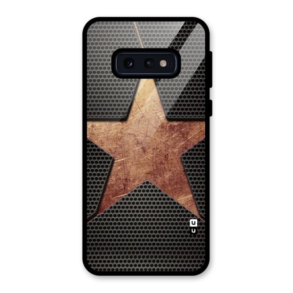 Rugged Gold Star Glass Back Case for Galaxy S10e