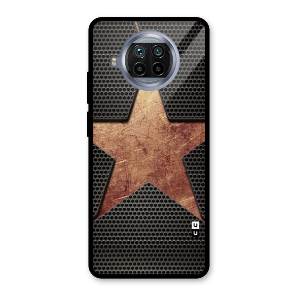 Rugged Gold Star Glass Back Case for Mi 10i