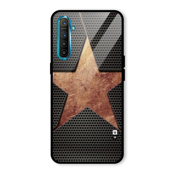 Rugged Gold Star Glass Back Case for Realme XT