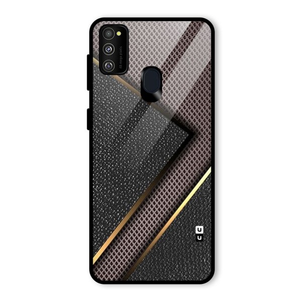 Rugged Polka Design Glass Back Case for Galaxy M21