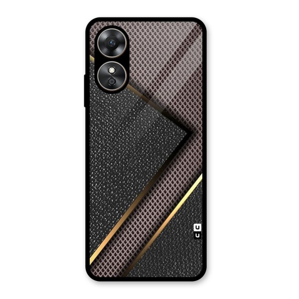 Rugged Polka Design Glass Back Case for Oppo A17