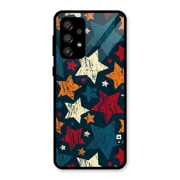 Rugged Star Design Glass Back Case for Galaxy A32